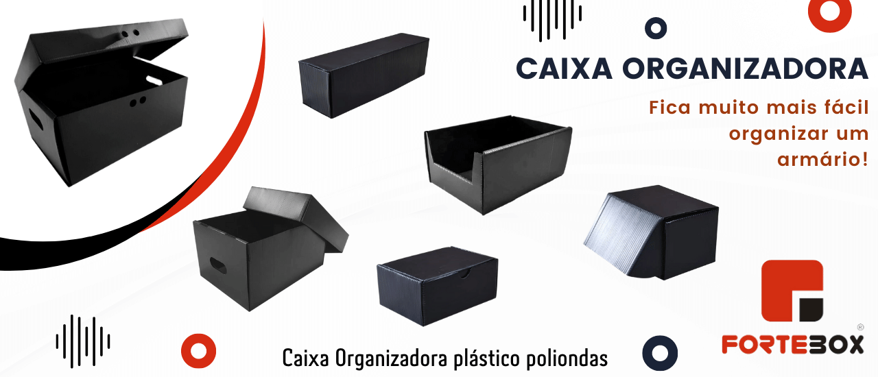 Caixa organizadora plastico poliondas pvc caixa para arquivo caixa parea estoque forteboxbauru