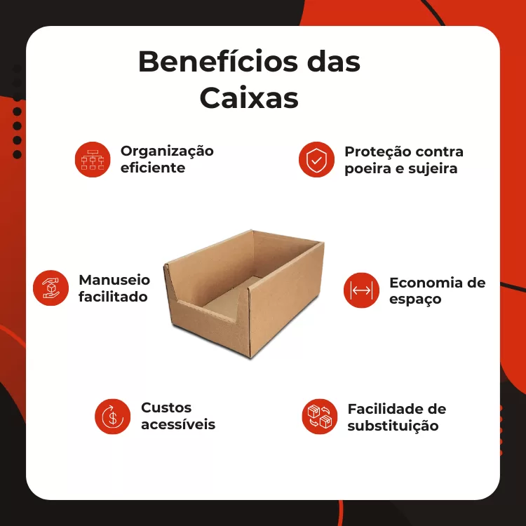 25 Caixa Organizadora De Prateleira Estoque P - Fortebox FT5414-25 - Imagem 3