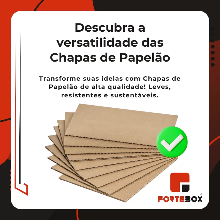50 Chapas De Papelão Tabuleiro A3 45x35 Ft 5345-50 Fortebox - Imagem 4